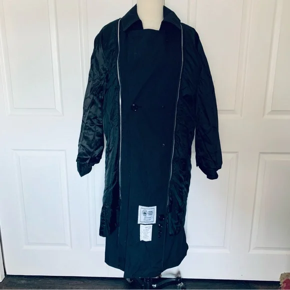 Defense Logistics Agency All Weather Lined Black Army Trench Coat 38R - Picture 9 of 12